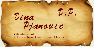 Dina Pjanović vizit kartica